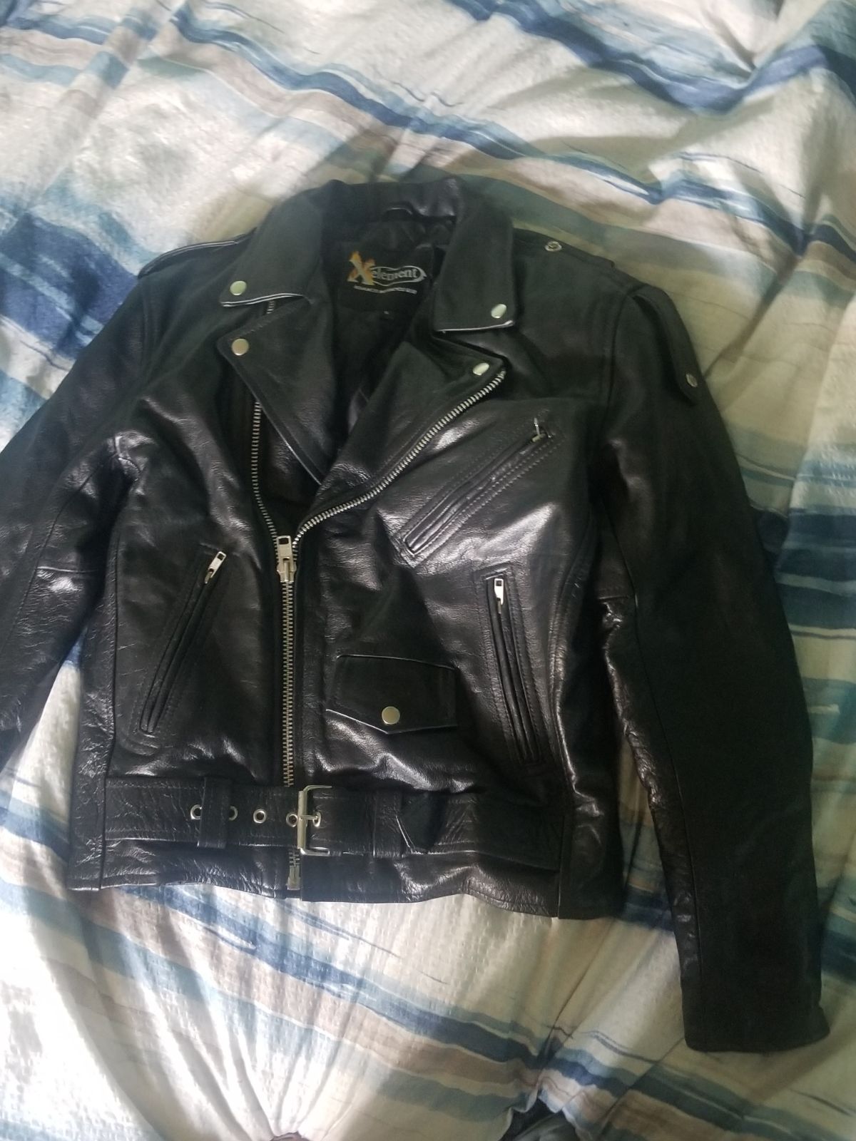 Xelement XS1969 Mens Black Tri-Tex/Leather Jacket Medium Black Xelement XS1969 Mens Black Tri-Tex/Leather Jacket Medium Black